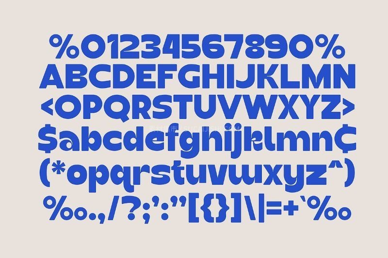 Golte现代无衬线英文标题字体